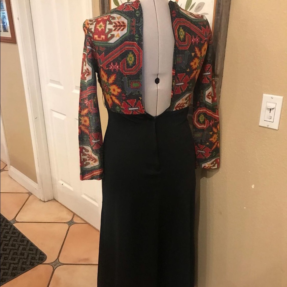 70'S viNTAGE 70'S POLYESTER DRESS. SZ SMALL (B05) - Picture 5 of 6